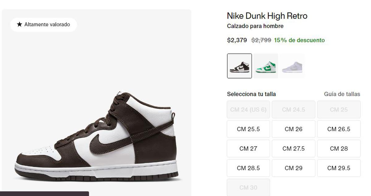 Los Nike Dunk Panda High están en oferta | EspecIal
