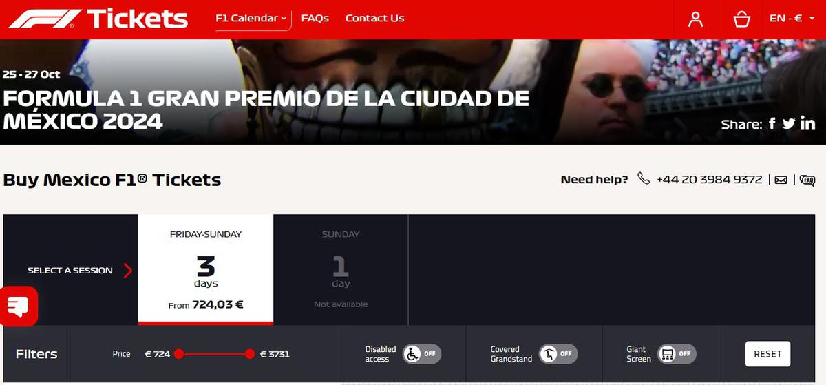 Puedes hallar boletos para el GP de México | Directo en el portal de la F1 (Especial)
