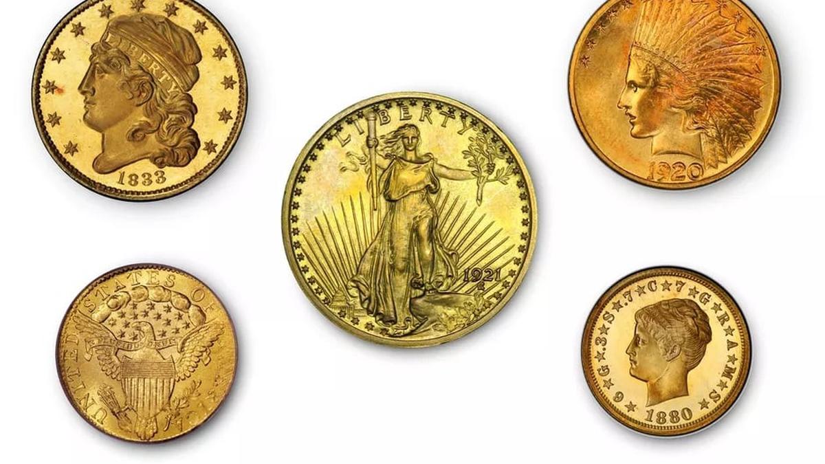 Muchas de las monedas más valiosas son de oro.