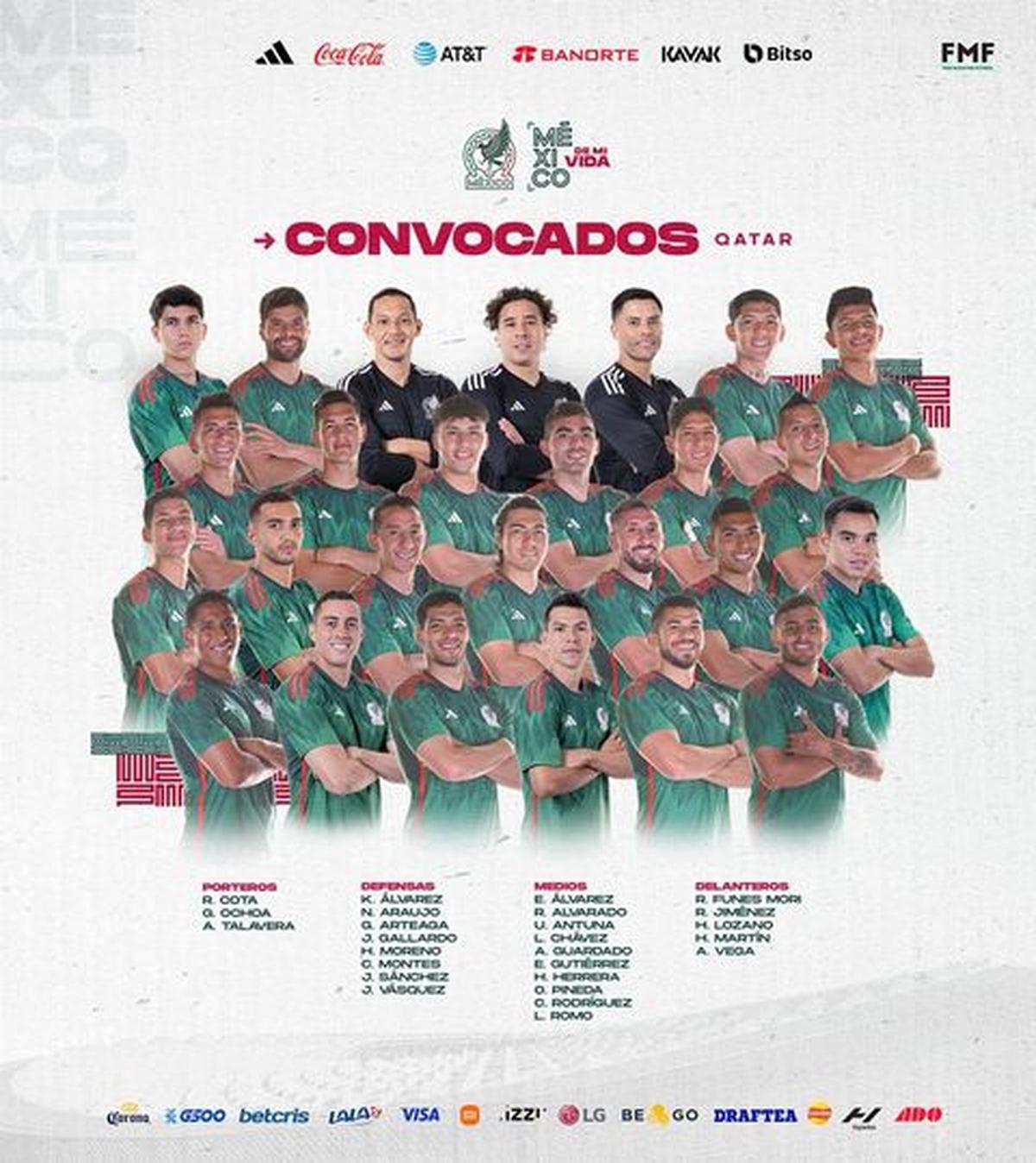  | Ellos son los 26 convocados de la Selección Mexicana