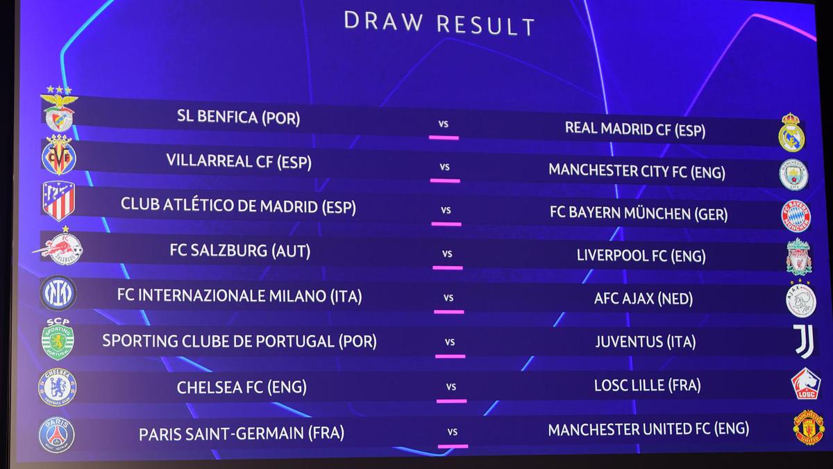  | Resultados del primer sorteo realizado por la UEFA, el cual será repetido. Crédito: EFE