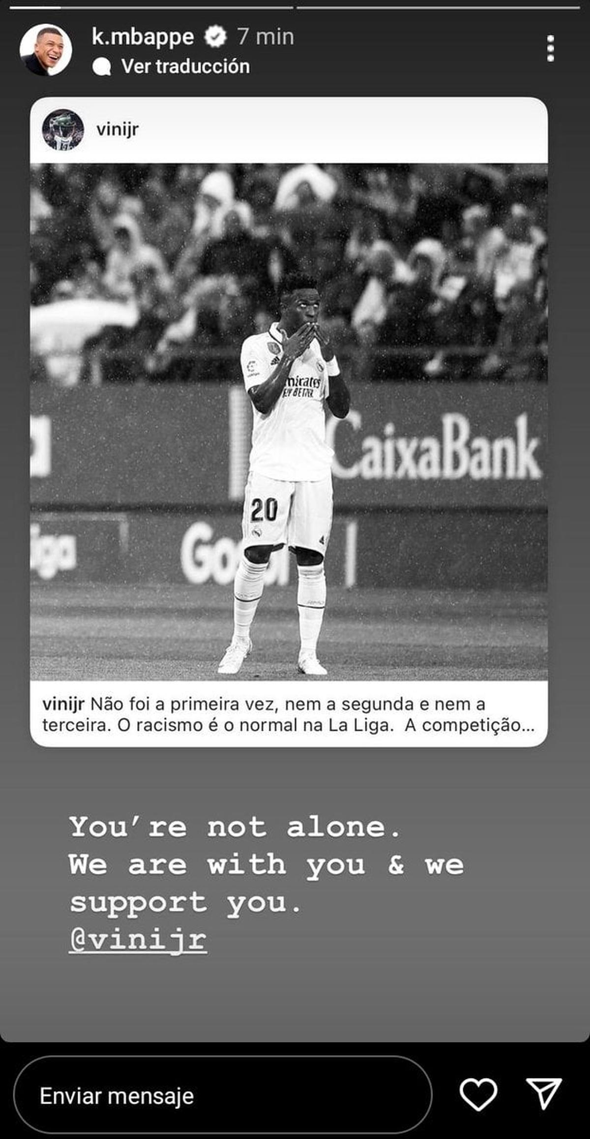  | La historia que subió Mbappé a Instagram.