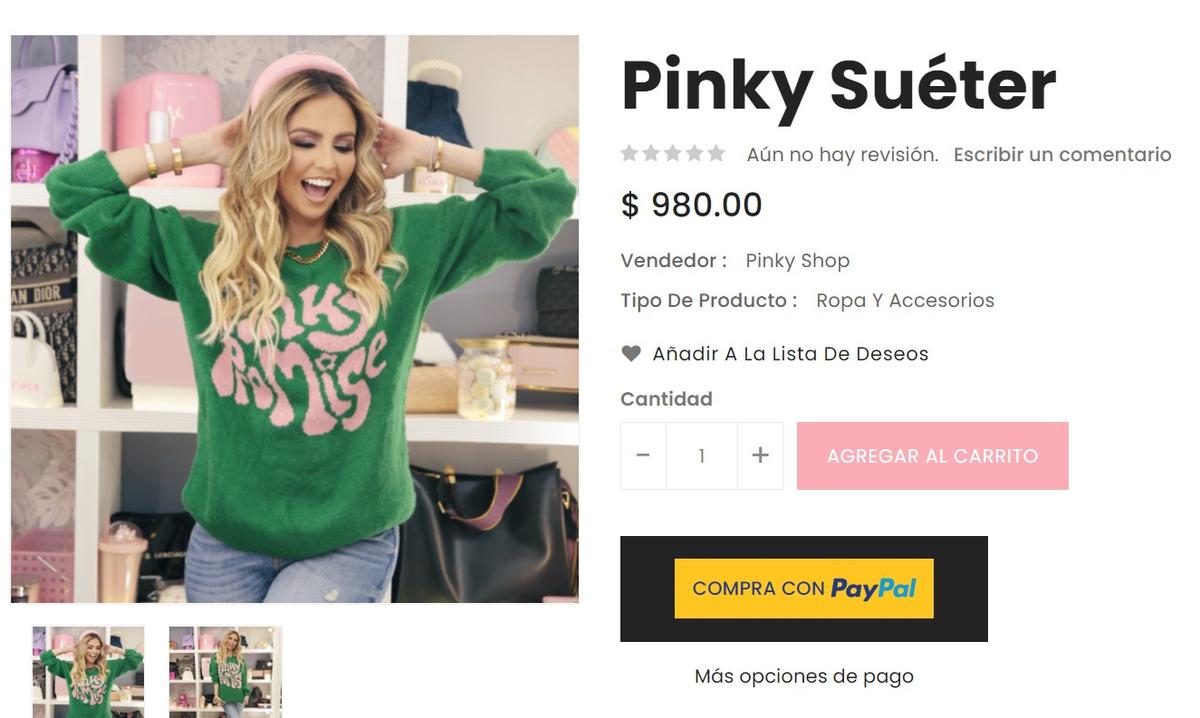  | Pinky Promise, se puede leer en el suéter verde | Fuente: Web