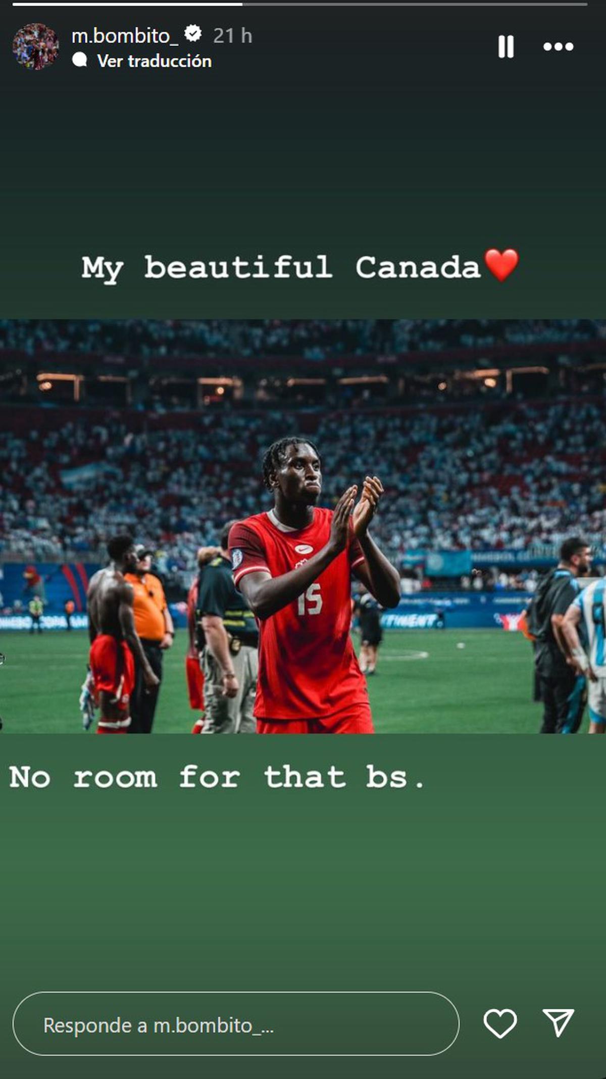 Bombito expuso su sentir tras los comentarios racistas hacia él. | Canada Soccer pidió una investigación a Conmebol. | Foto: Especial