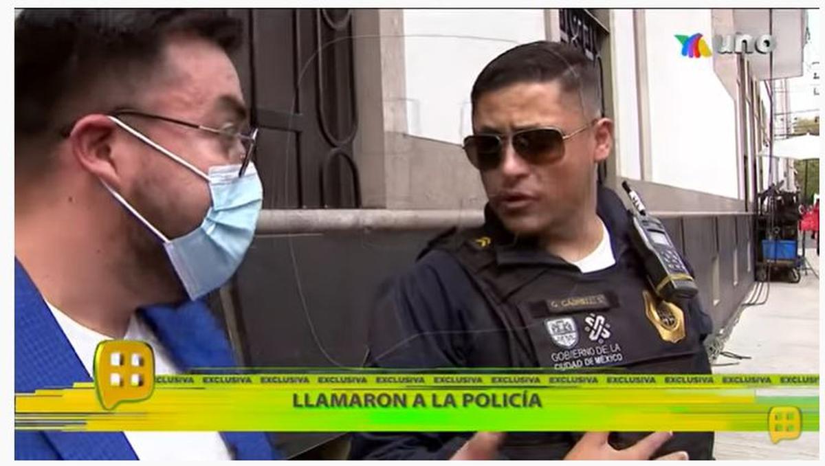  | Captura de pantalla Ventaneando| El reportero explicó a las autoridades lo que sucedía.
