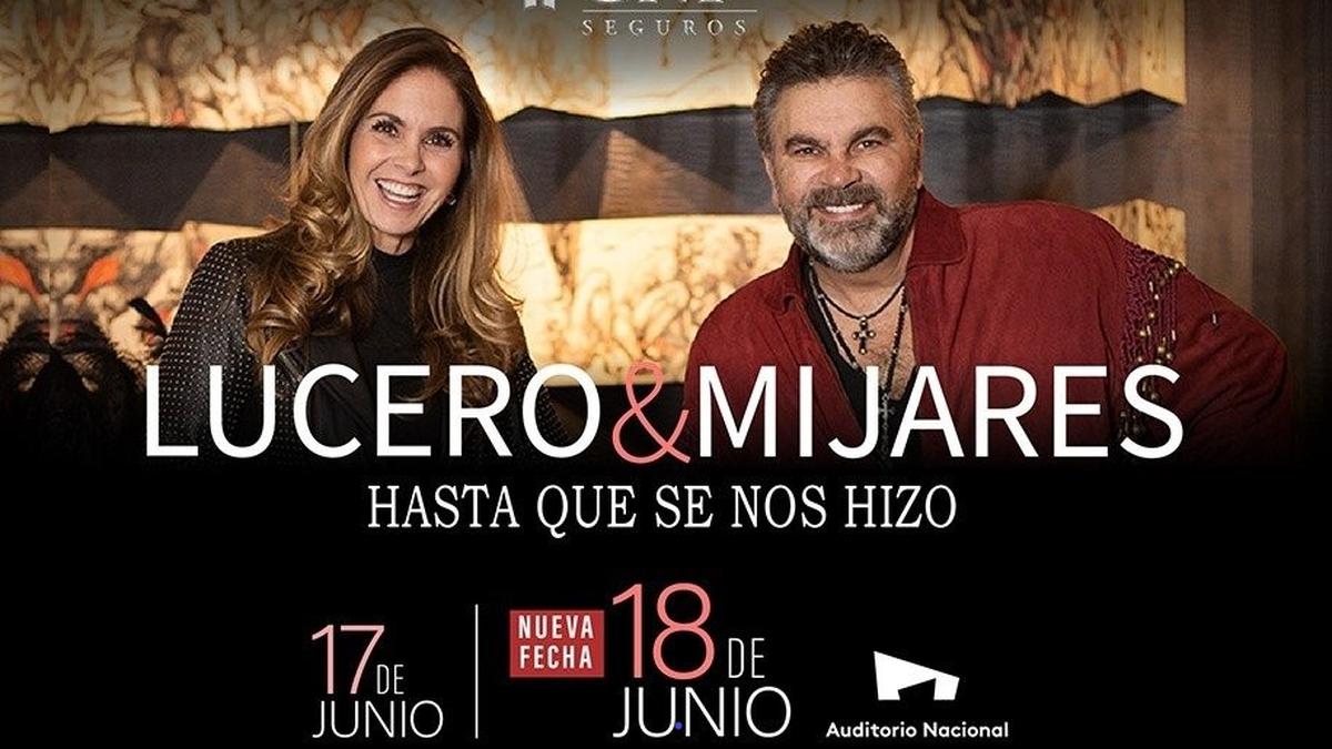 Lucero y Mijares tendrán un par de fechas juntos en el Auditorio Nacional.