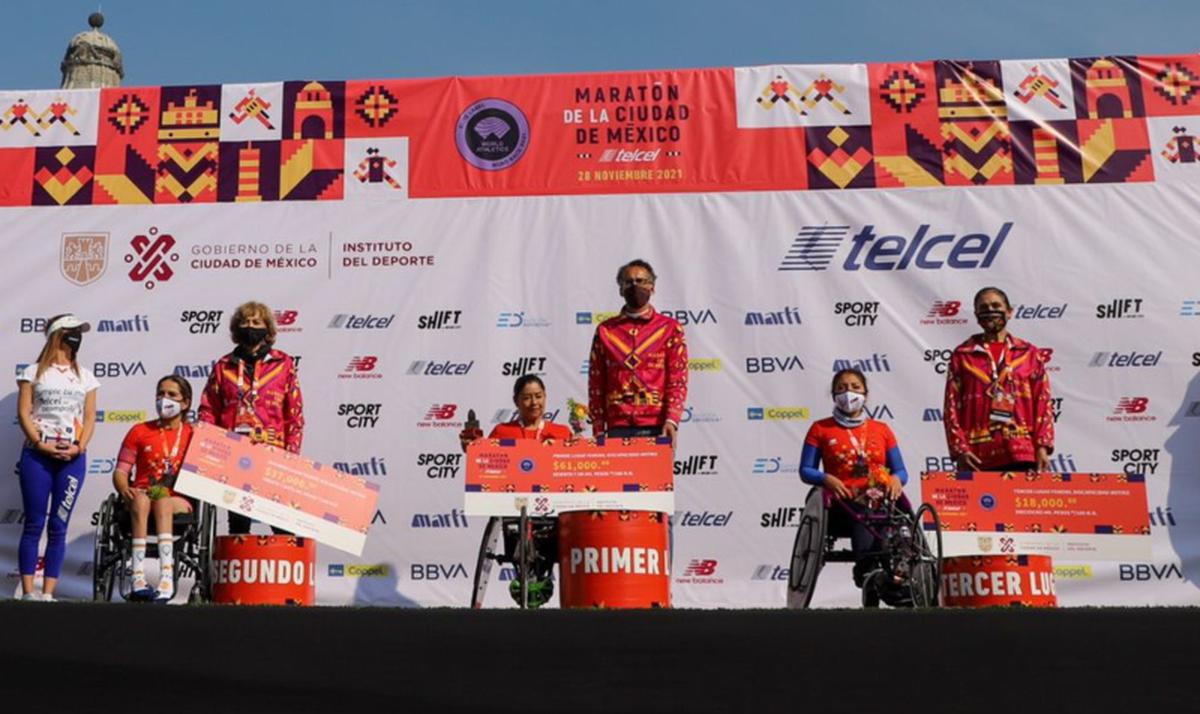  | Las mexicanas dominaron en la prueba de silla de ruedas (@MaratonCDMX)