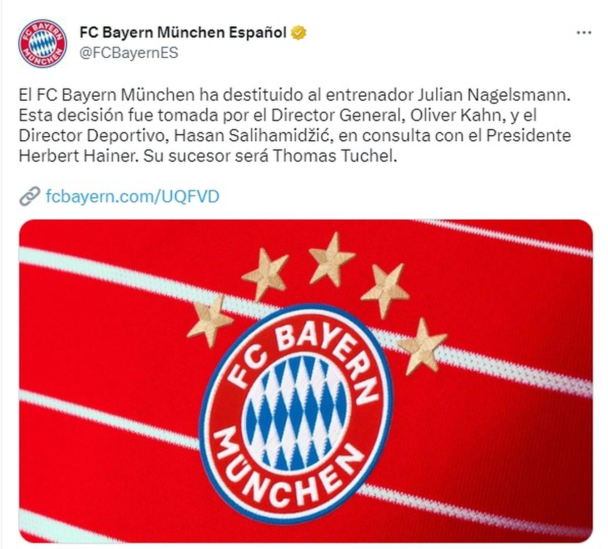  | El comunicado del Bayern.