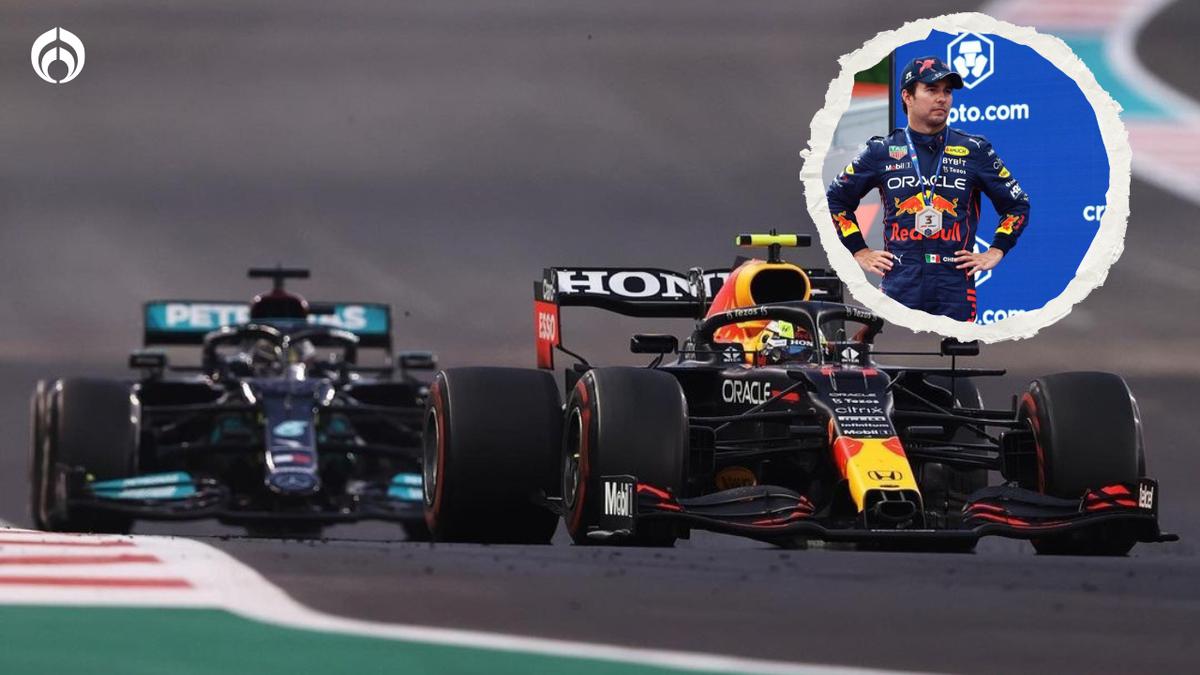Checo Pérez Abu Dhabi 2021. | La batalla en pista entre Checo Pérez y Lewis Hamilton. (Fotos: Instagram @schecoperez)
