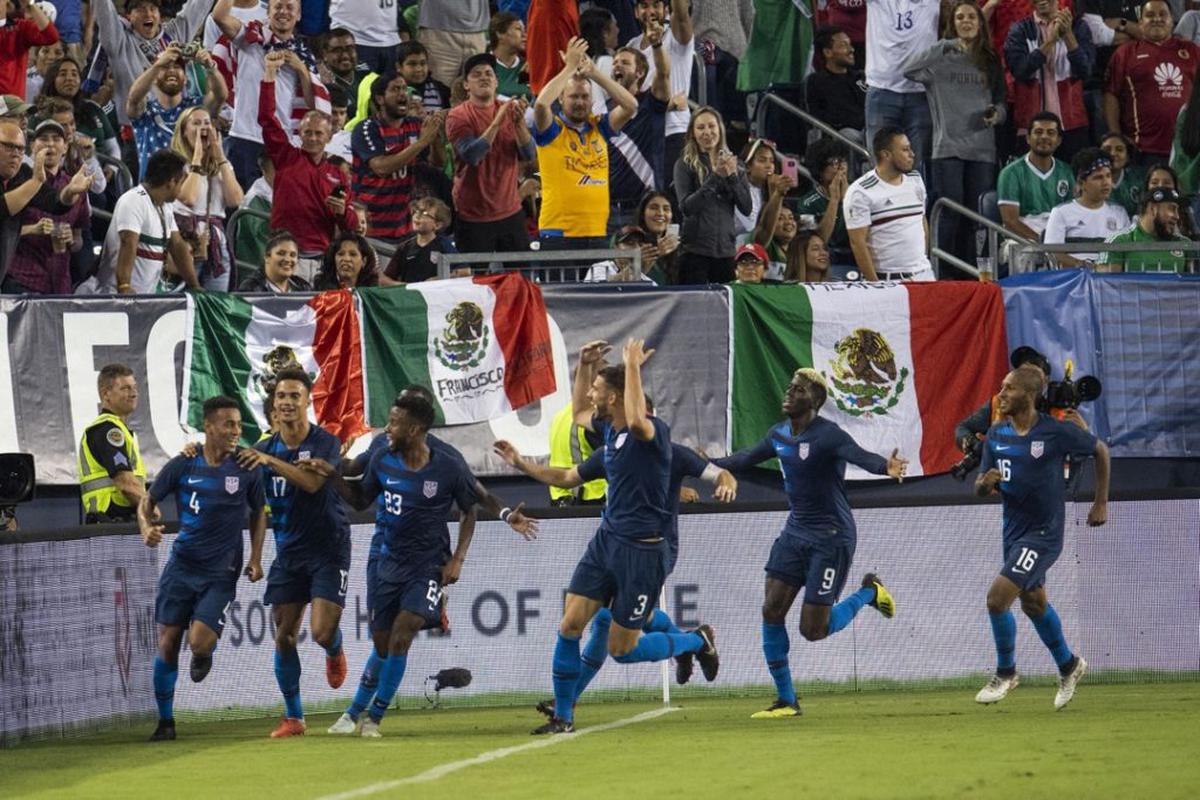  | Festejo del gol de Estados Unidos ante México. Foto: DEPOSITPHOTOS/MEXSPORT