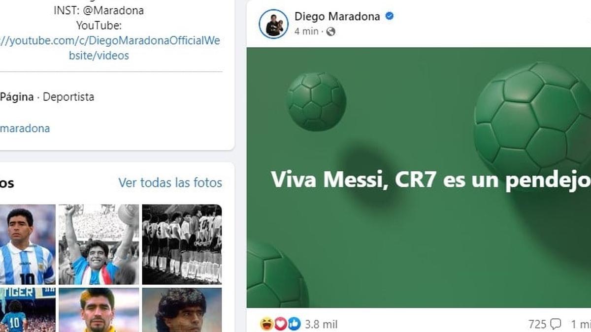 Otro de los posteos compara a Messi con Cristiano Ronaldo. | Foto: Especial