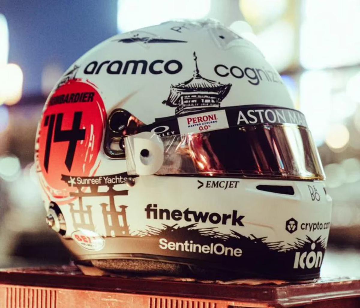 El impresionante casco que usará Fernando Alonso en el GP de Japón | tendrá un diseño basado en la cultura nipona
Foto: @ShowmundialShow