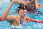 Katie Ledecky es la primera mujer en ganar medalla de oro en mil 500 metros de natación