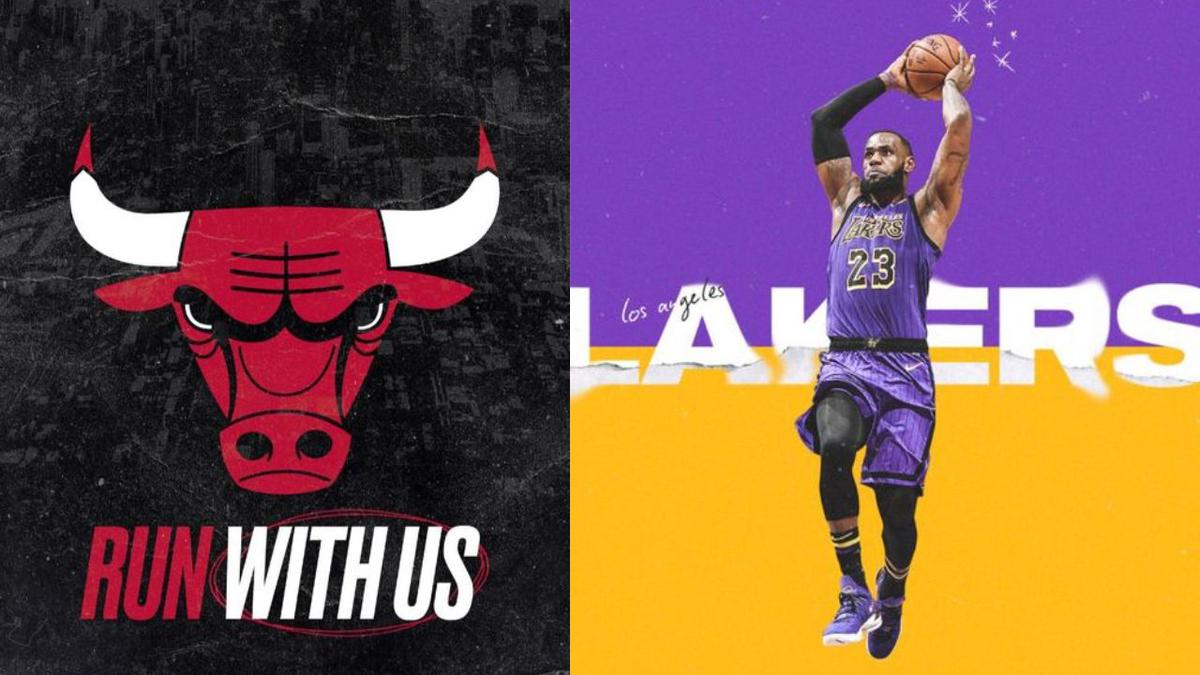 Chicago Bulls y Los Ángeles Lakers | Cada equipo de la NBA tiene una historia detrás sobre el origen de sus nombres (Instagram @lakers y @chicagobulls).