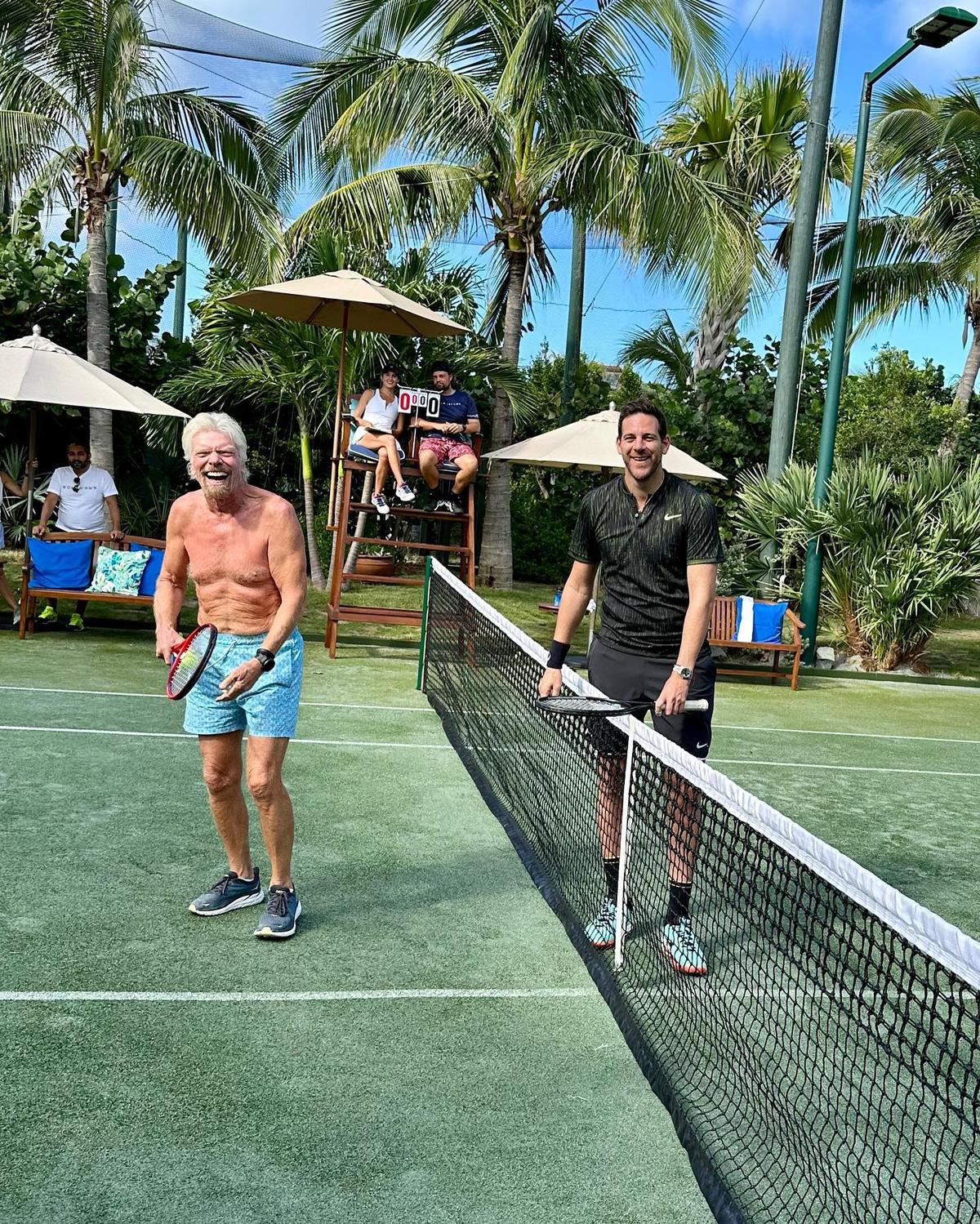  | Del Potro jugando un partido de tenis. Fuente: Instagram: @delpotrojuan