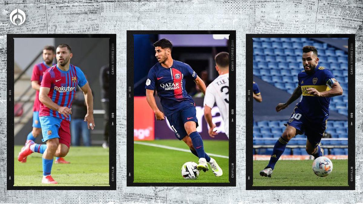 Agüero, Asensio y Tévez | Futbolistas con lesiones insólitas que los dejaron afuera de competencias importantes (Instagram @kunaguero/@marcoasensio10/__carlitostevez).