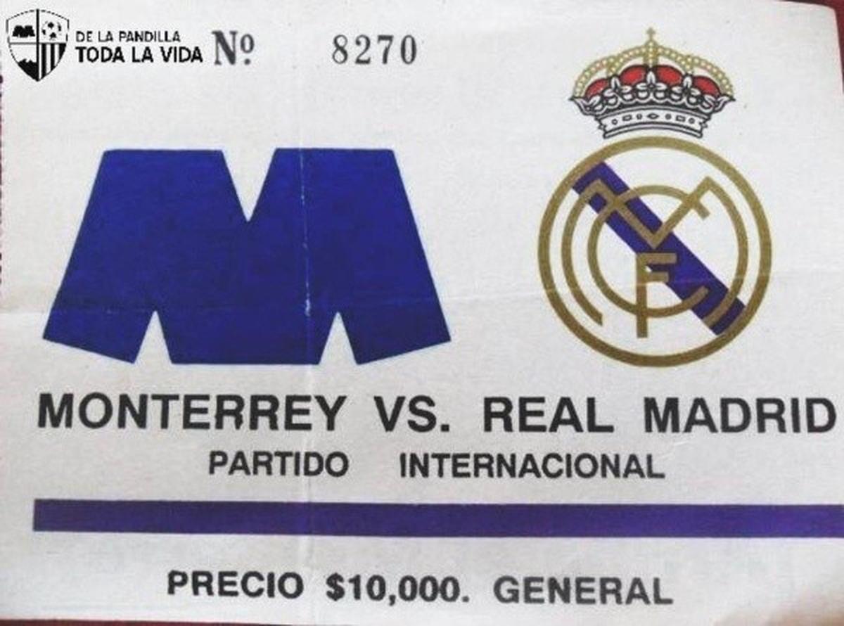  | El ticket para el histórico encuentro entre Monterrey y Real Madrid.