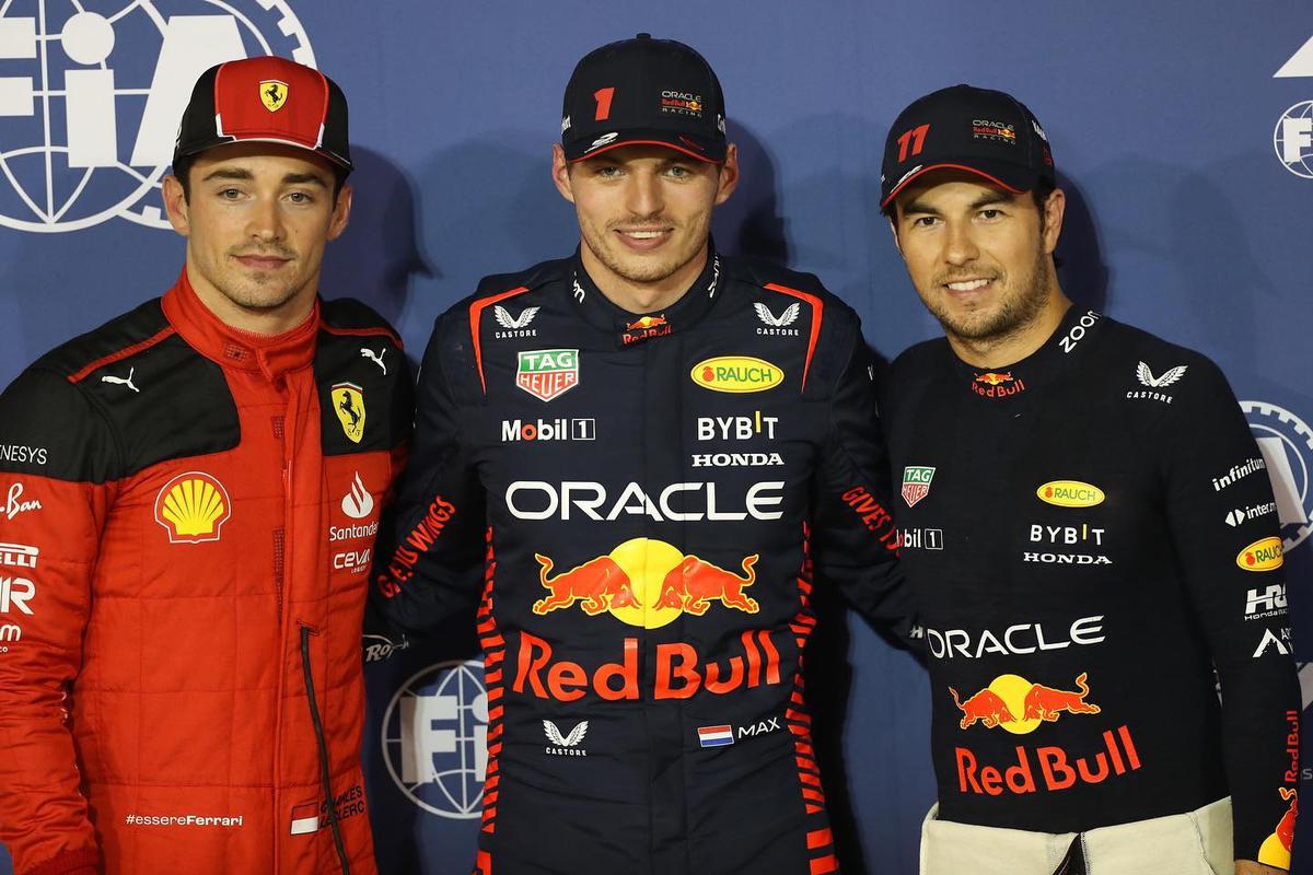  | Verstappen, Checo Pérez y Leclerc, . Instagram: @schecoperez