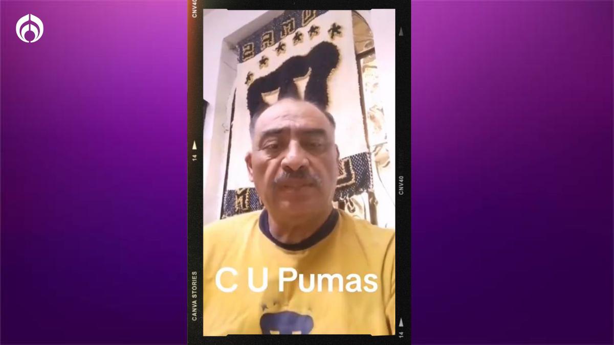 Don Beto se huzo viral debido a una curiosa porra que compuso para Pumas. | @Albertougarcia