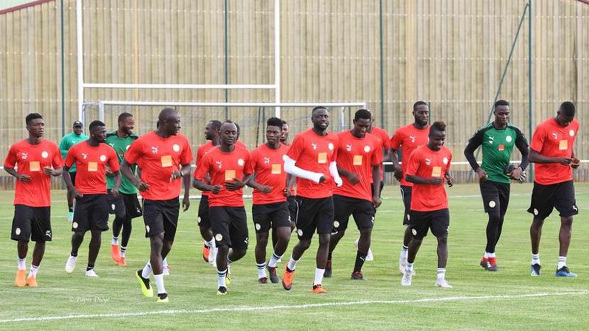  | Equipo de Senegal entrenando previo al partido. Foto: @SenegalFootball