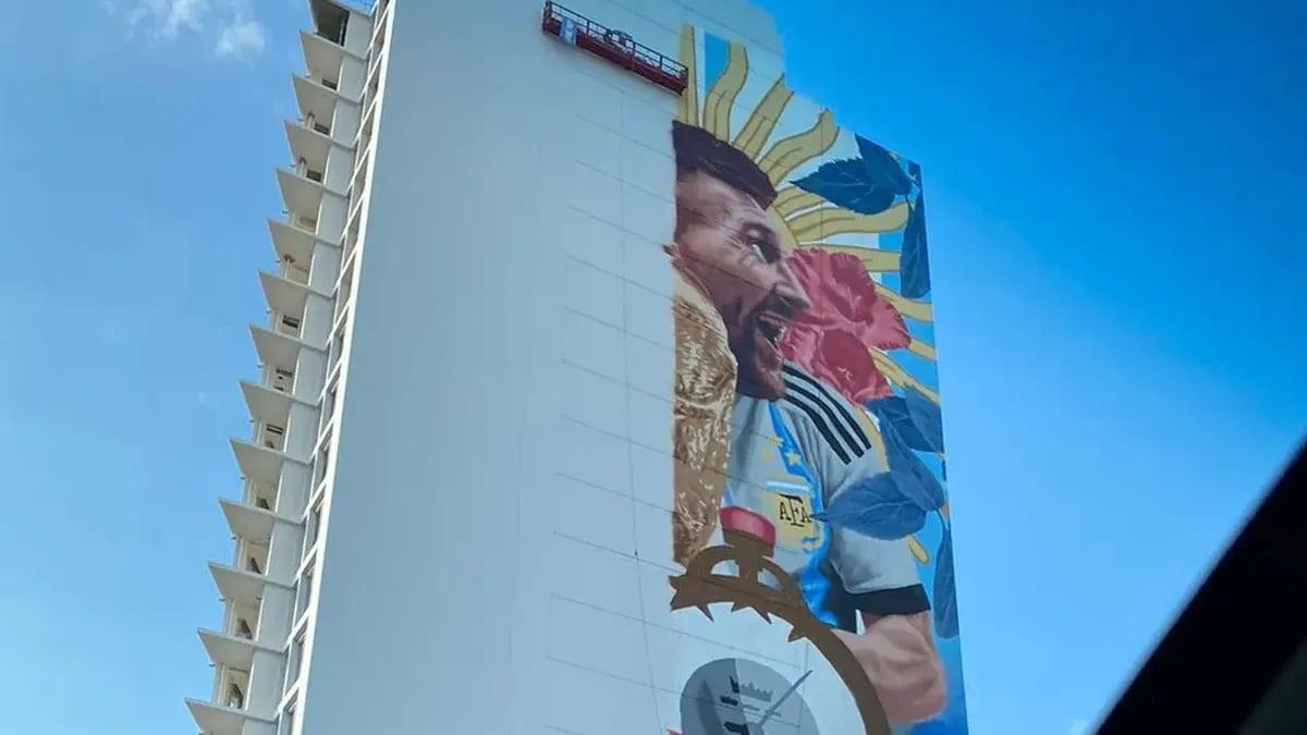  | El mural de Messi en Santa Fe.