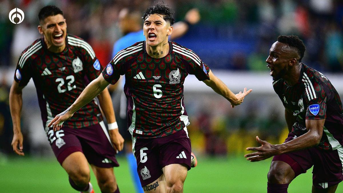 Arteaga logró meter tremendo zurdazo para el gol de México. | El Tri sufrió ante los isleños en su debut en Copa América. | Foto: Mexsport