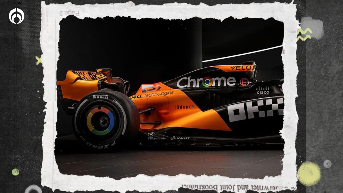McLaren muestra su auto con neumáticos Pirelli. | Pirelli suministra a la Fórmula 1 los neumáticos. (Ig: @mclaren)
