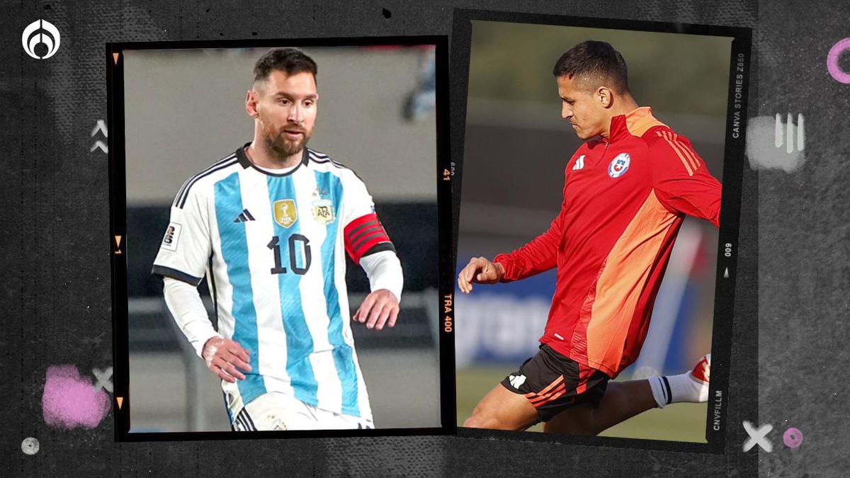 Messi Alexis | Argentina y Chile ese enfrentan por la segunda fecha de la Copa América. Fuente: X @Argentina y @LaRoja.