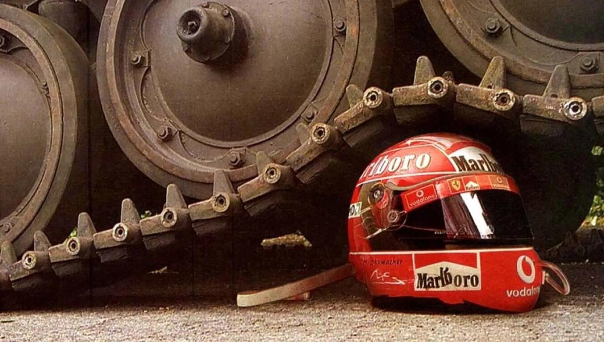 | El casco de Michael Schumacher en una prueba de resistencia.