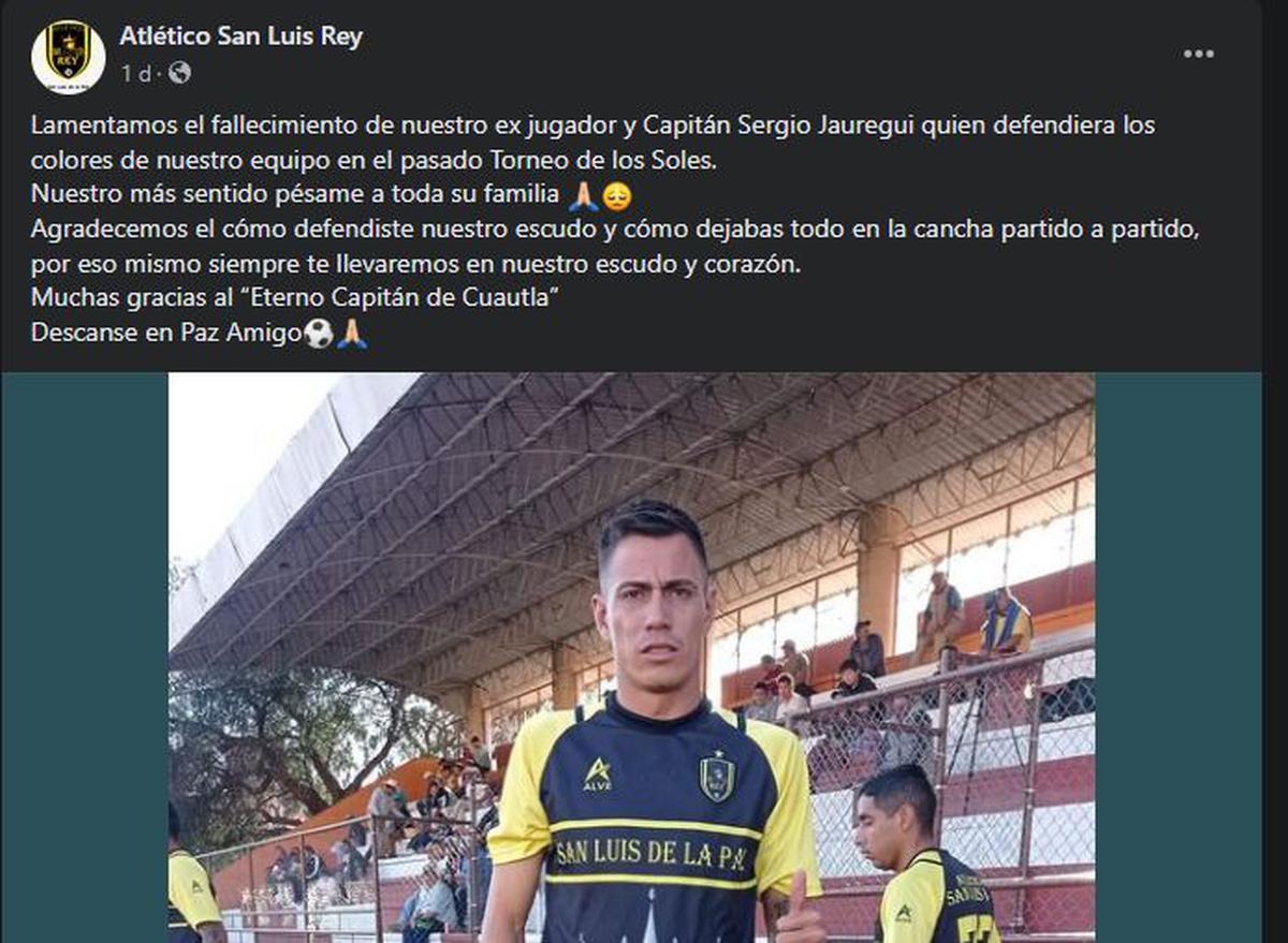 El Atlético de San Luis Rey se despidió de su jugador | Sergio Jáuregui fue asesinado (Especial)