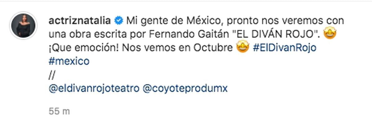  | Instagram @actriznatalia