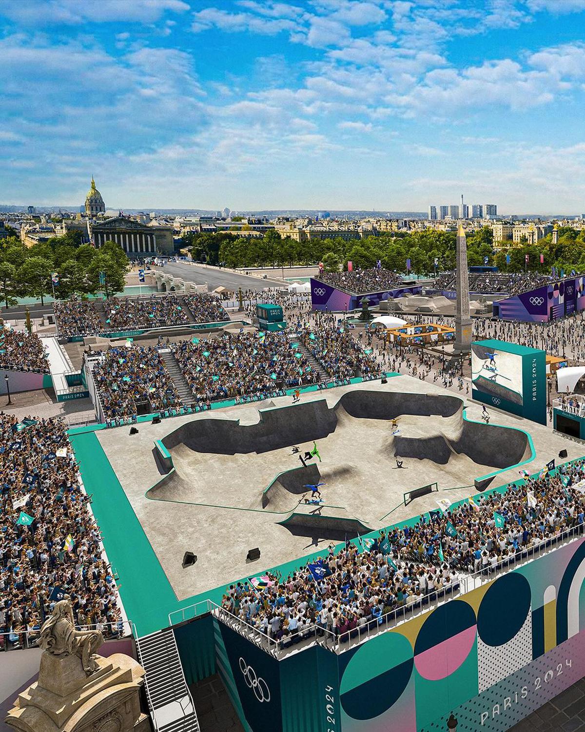 Plaza de la Concordia | Se transformará en un espectacular parque urbano durante los Juegos Olímpicos de 2024. Fuente Instagram @paris2024