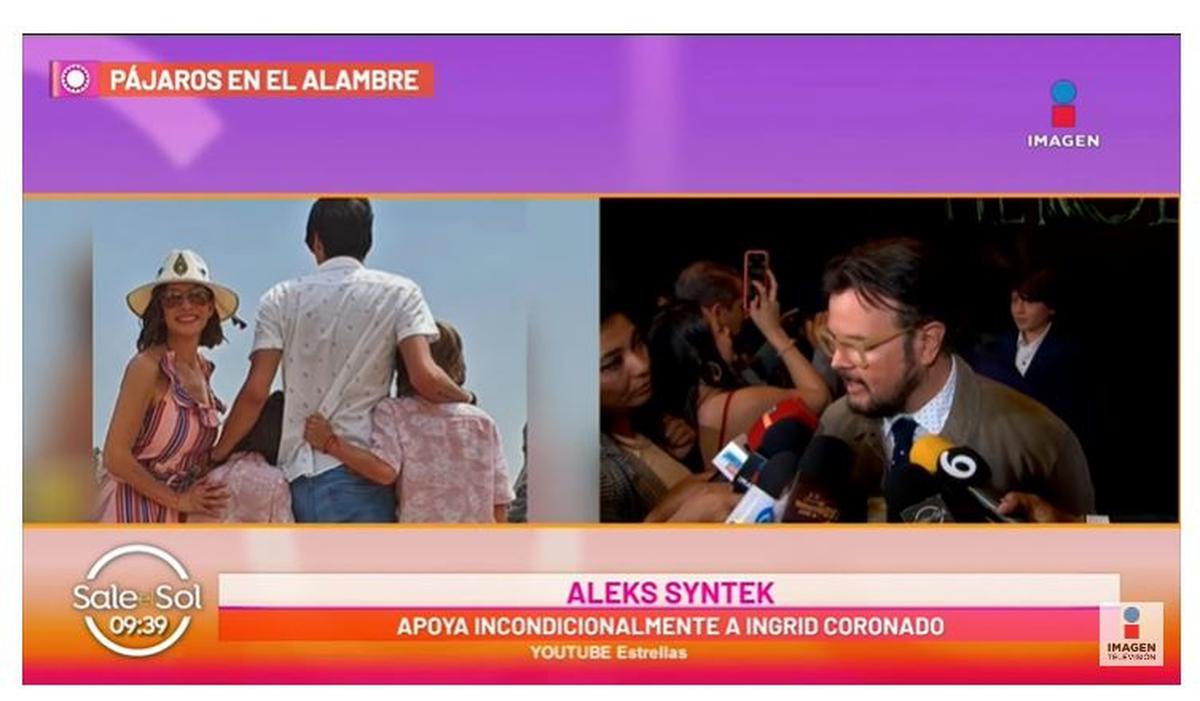  | Aleks Syntek fue cuestionado sobre la reciente entrevista a Ingrid Coronado.