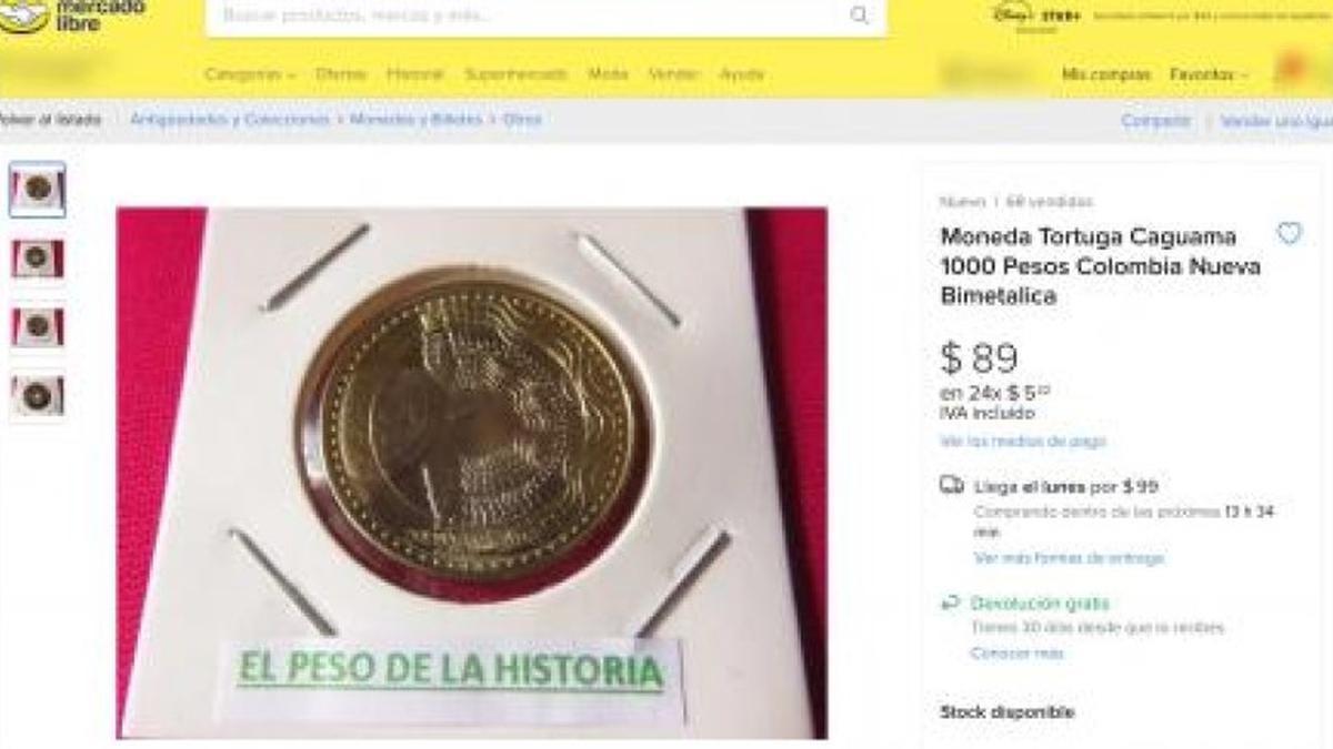 La moneda de la Tortuga Caguama se ha vuelto famosa entre los coleccionistas.
