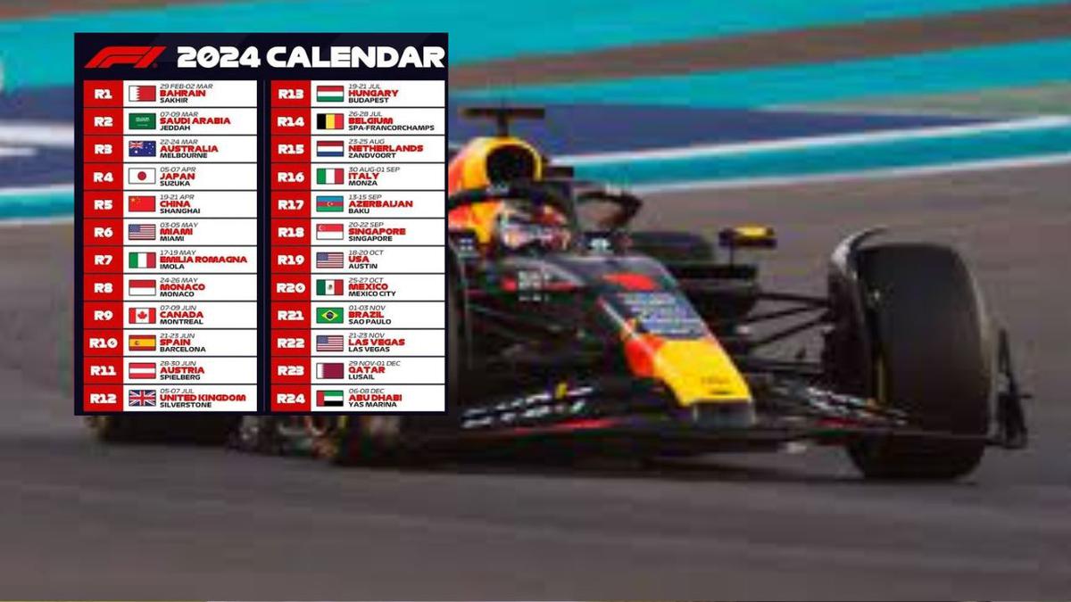 F1 Calendario 2024 | Imagen: @ShowmundialShow