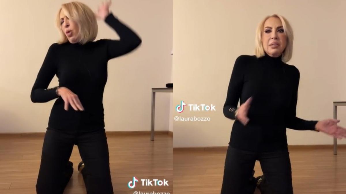 Laura Bozzo divirtió a los usuarios con sus pasos de baile. 