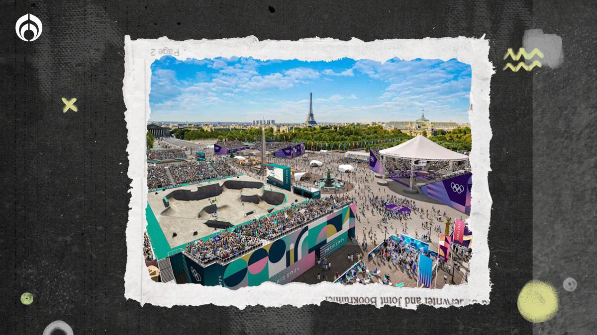 Obras en Construcción París | La plaza de La Concorde será el escenario de ciclismo BMX. Fuente: X @JuegosOlimpicos.