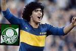 Palmeiras vs. Boca: con fotos del cadáver de Maradona, brasileños ‘calientan’ el partido