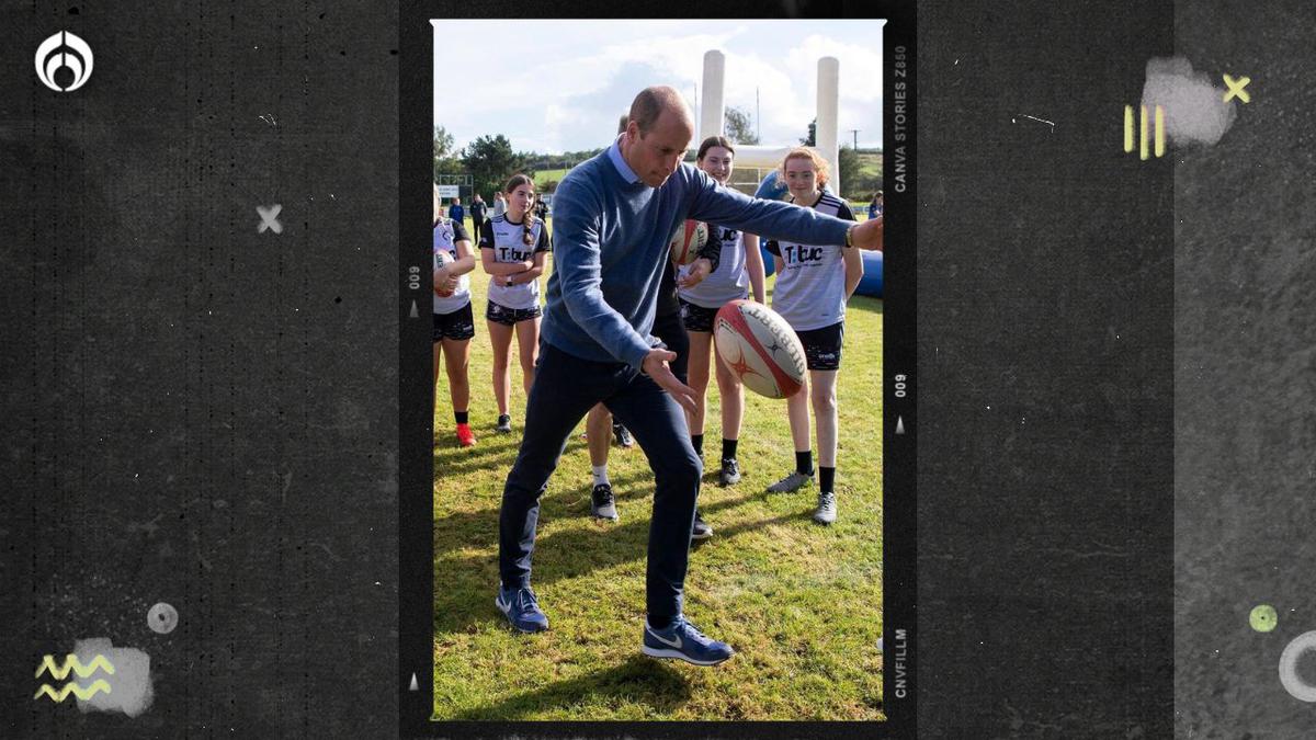 Realeza británica | El Príncipe de Gales jugando al rugby, uno de los deportes más populares en Inglaterra (Instagram @princeandprincessofwales).