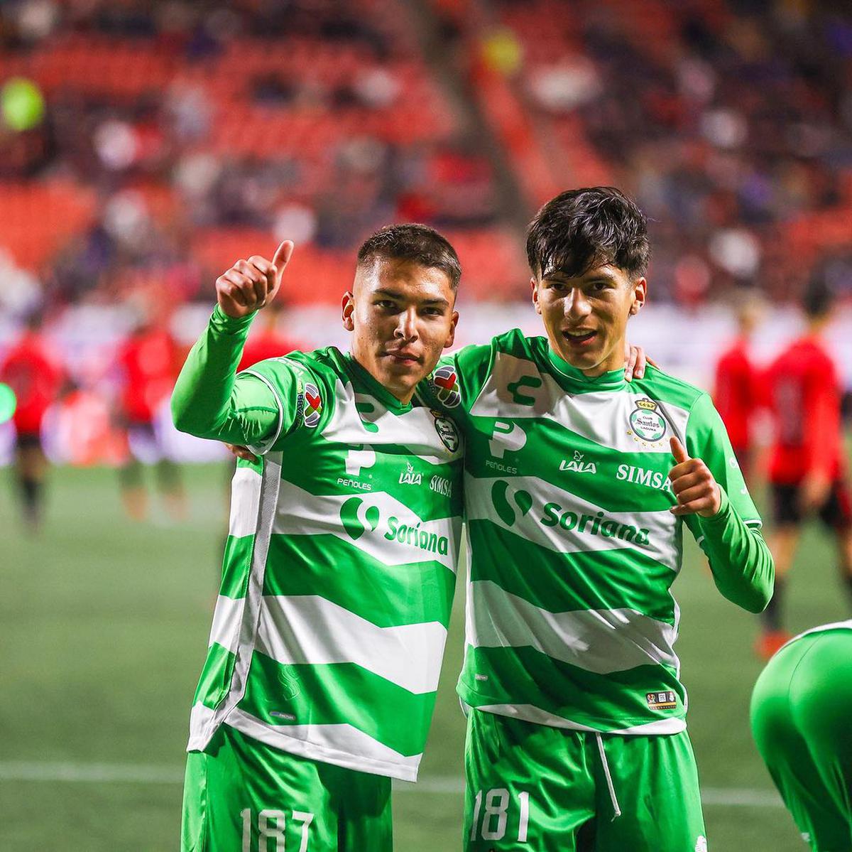 El jugador 187 | El jugador de Santos Laguna jugó  su primer partido frente a Tijuana. Fuente: Instagram @clubsantos