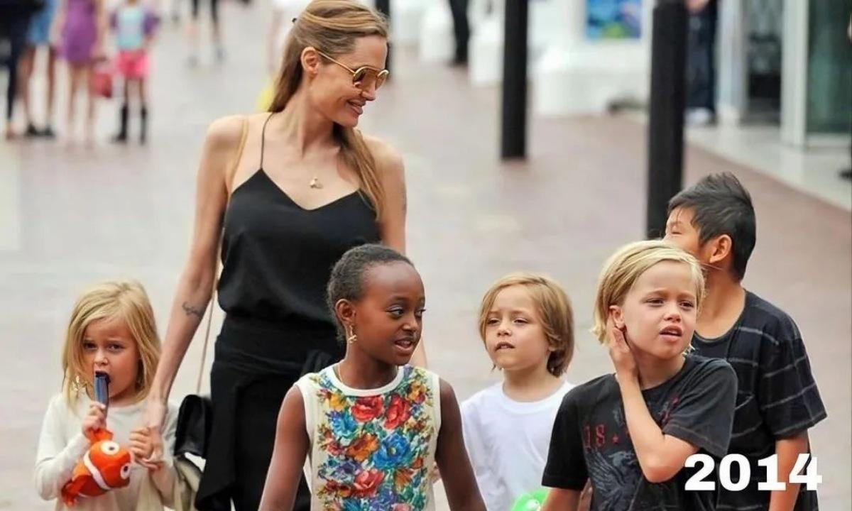  | Foto: Instagram @angelinajolie_offiicial | Así se veían los hijos de Angelina Jolie y Brad Pitt en 2014.
