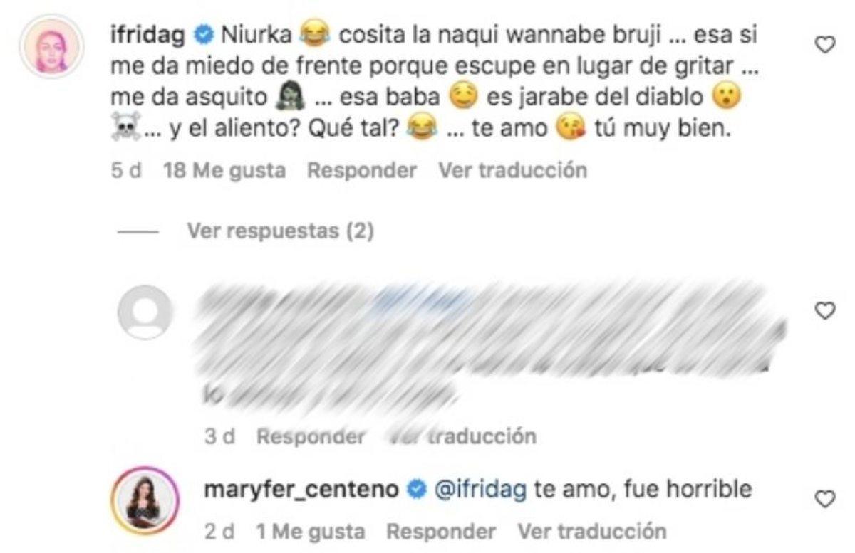  | Foto: Instagram @maryfer_centeno | Este fue el comentario que volvió a encender la enmistad de Niurka y Frida Sofía