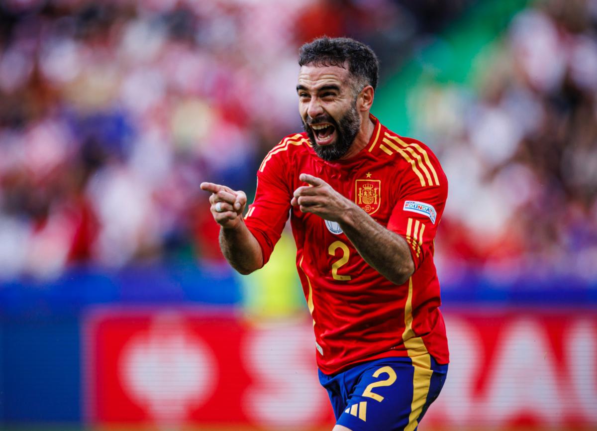 Dani Carvajal | El lateral derecho de España quiere ganar la Eurocopa 2024. Fuente: Twitter @SEFutbol