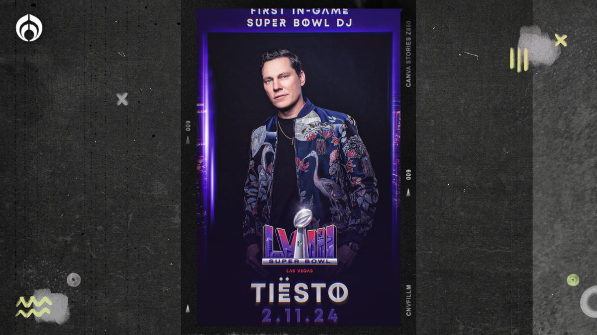 DJ Tiesto | El DJ y productor neerlandés Tiesto tocará en el Super Bowl LVIII antes y durante el partido. 
Foto: X @nfl