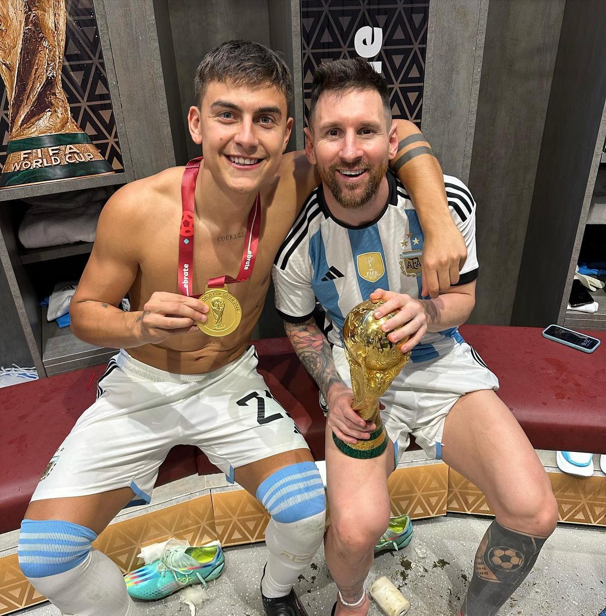  | Paulo Dybala junto a Lionel Messi. Fuente: Instagram: @paulodybala