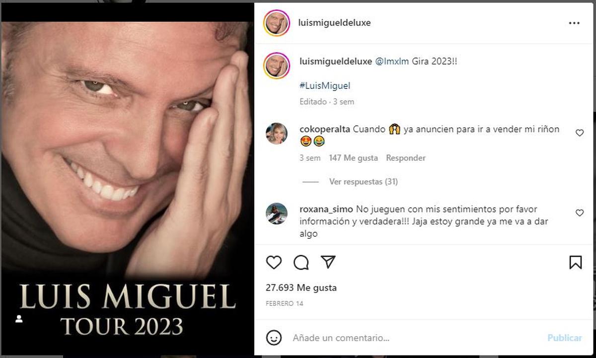  | Luis Miguel anunció su gira hace algunas semanas.