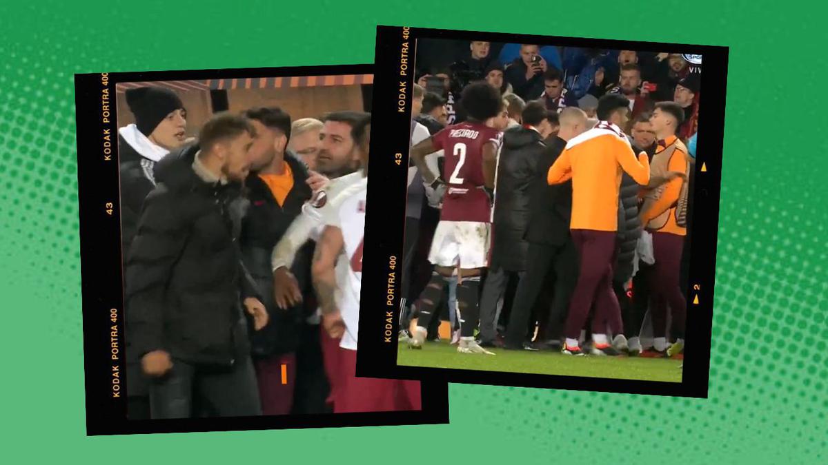 El duelo de la Europa League terminó con golpes y empujones. | La UEFA investigará este incidente de play-off. | Foto: Especial