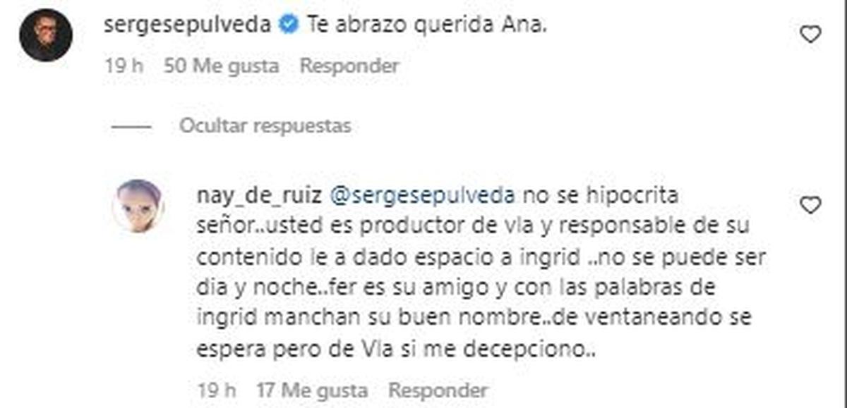  | Sergio Sepúlveda escribió un mensaje para Anna Ferro.